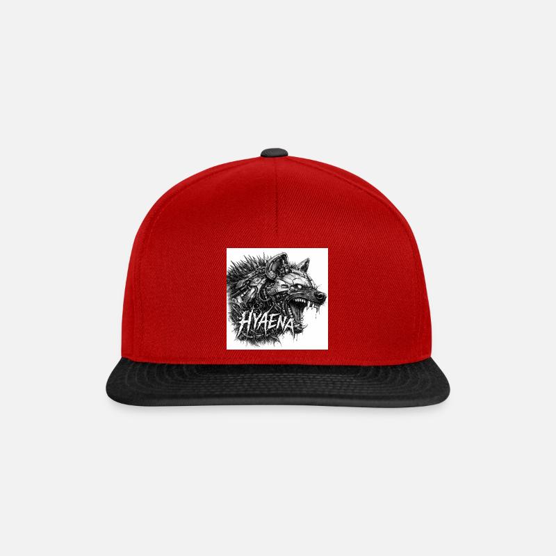 Cyber- Hyäne Armor - Snapback Cap - Rot/Schwarz