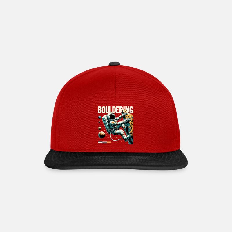 Bloc d’astronaute – Escalade dans l’espace Design - Casquette snapback - rouge/noir