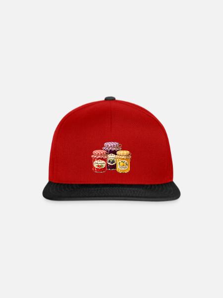 Selbstgemachte Marmelade - Snapback Cap - Rot/Schwarz
