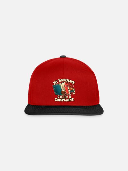 Lesezeichen mit Beschwerde - Snapback Cap - Rot/Schwarz