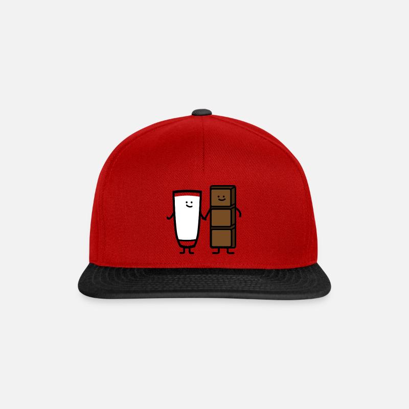 Milch und Schokolade - Snapback Cap - Rot/Schwarz