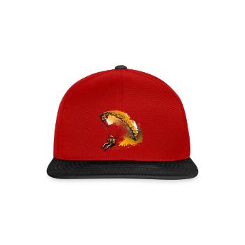 Voler haut, parapente - Casquette snapback - rouge/noir - Devant