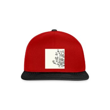 Mushroom house 3 - Snapback Cap - red/black - Front