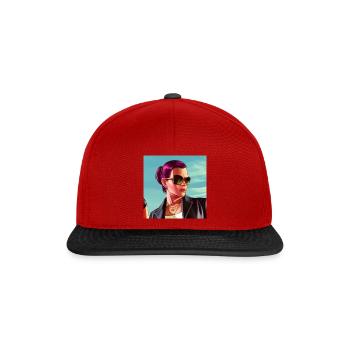 GTA5 Look - Nena - Snapback Cap - Rot/Schwarz - Vorne