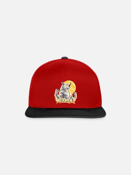 Werwolf Mondlicht Kraft - Snapback Cap - Rot/Schwarz