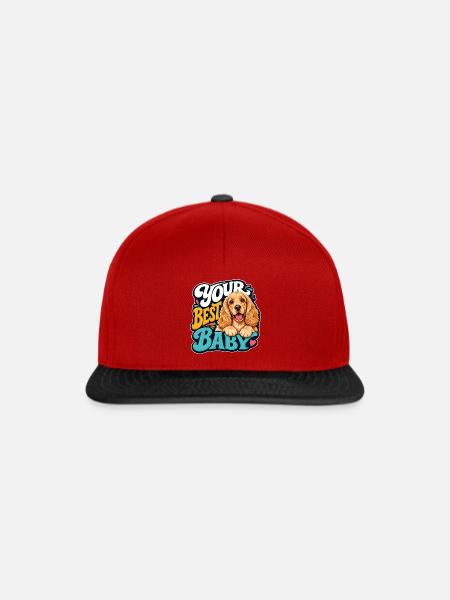 Englischer Cocker Spaniel - Snapback Cap - Rot/Schwarz