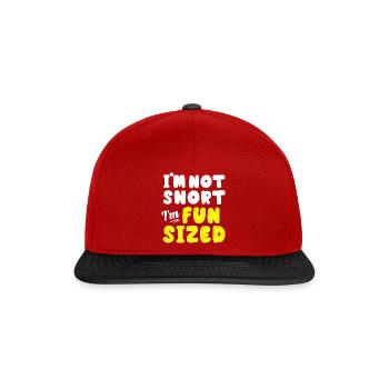 I'm not small, I'm funny tall - Snapback Cap - red/black - Front