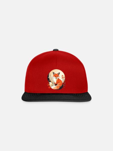Boho Fuchs - Snapback Cap - Rot/Schwarz