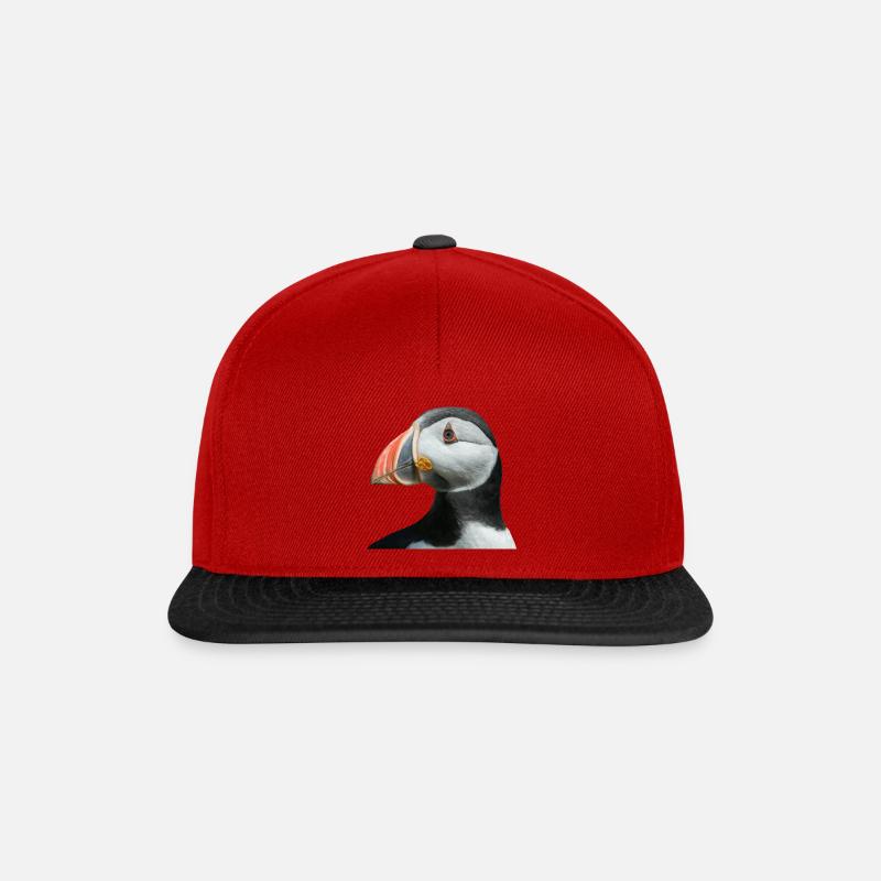 PUFFIN - Snapback Cap - red/black