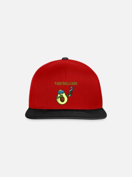 Paintball - Snapback Cap - Rot/Schwarz