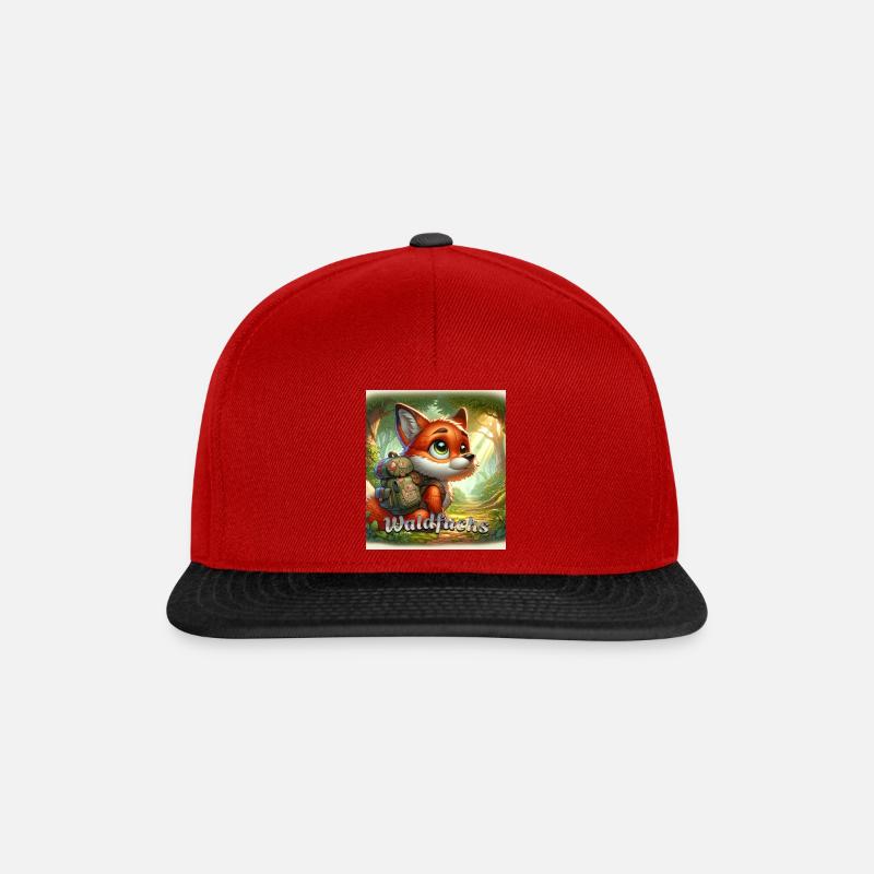 Waldfuchs - Snapback Cap - Rot/Schwarz