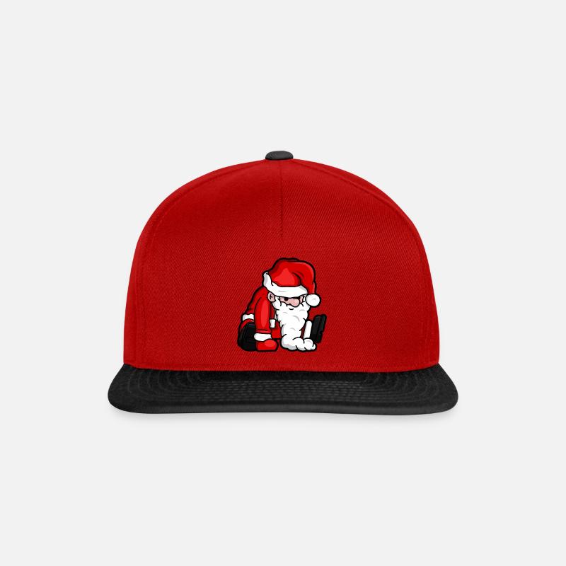 Sitting Santa Puppet - Snapback Cap - red/black