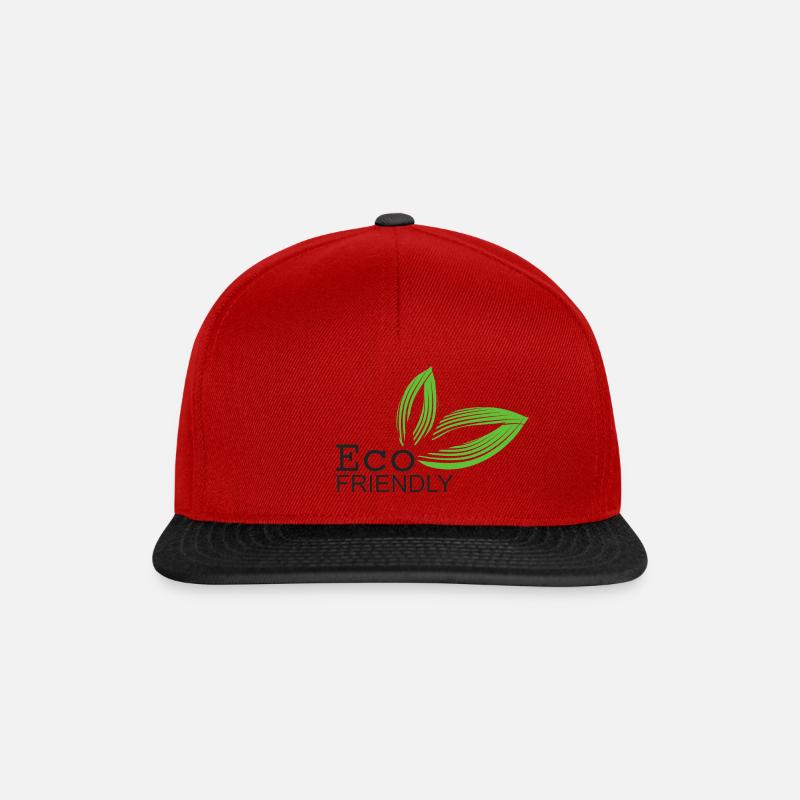 Eco friendly - ökofreundlich - Snapback Cap - Rot/Schwarz