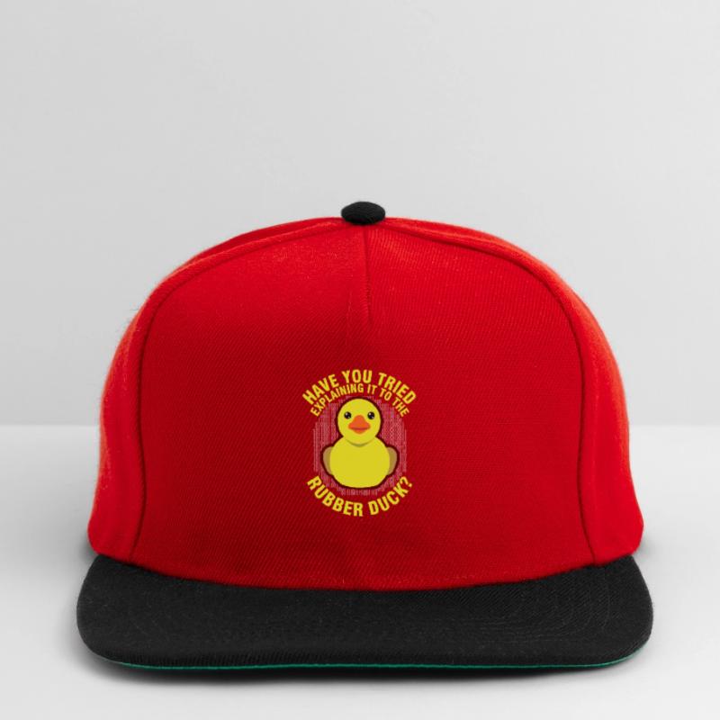 Funny Programming Rubber Duck for Debug Debugger Snapback Cap