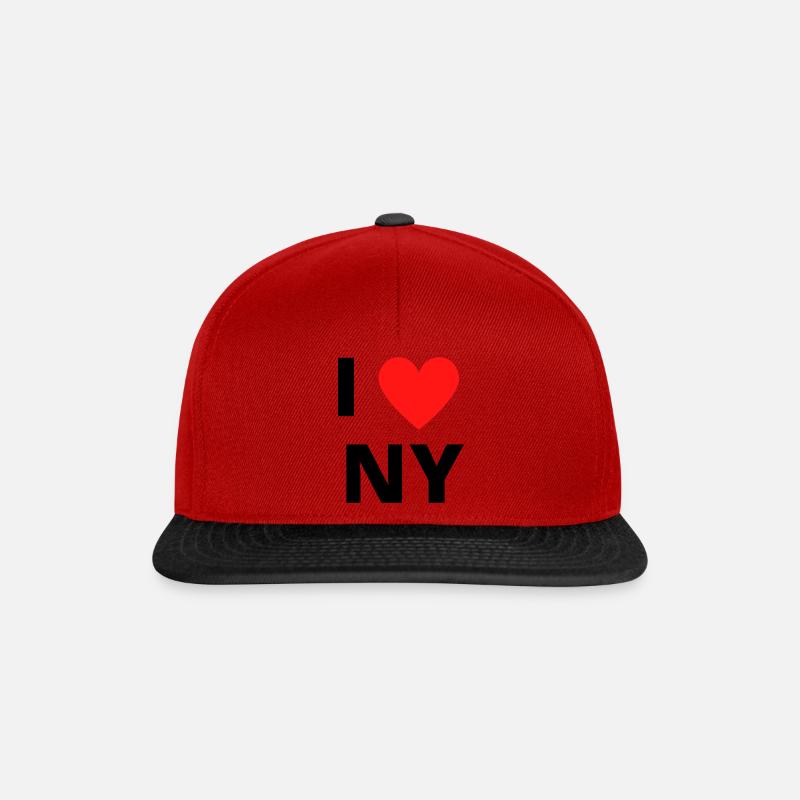 I <3 NY - Snapback Cap - Rot/Schwarz
