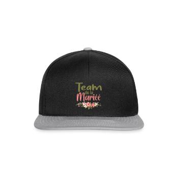 Team de la mariée - Casquette snapback - noir/gris - Devant