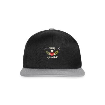 Comptable séduisant - Casquette snapback - noir/gris - Devant