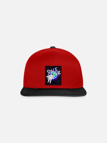 Astronaut Space Trotter - Snapback Cap - Rot/Schwarz
