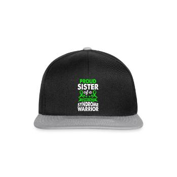 Sœur du guerrier du syndrome de paralysie cérébrale - Casquette snapback - noir/gris - Devant