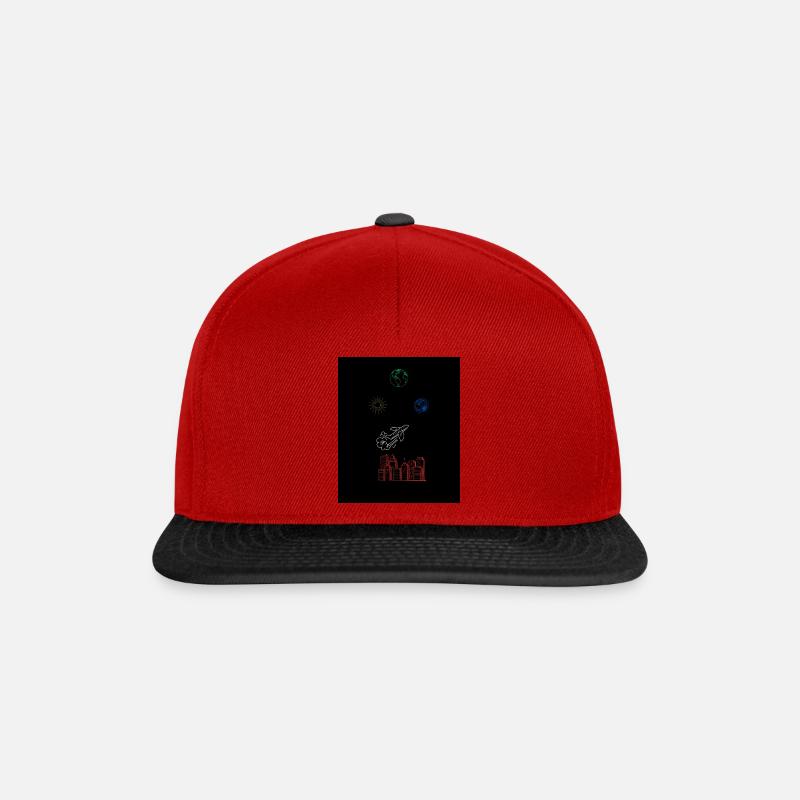 Sonne Mond Erde - Snapback Cap - Rot/Schwarz