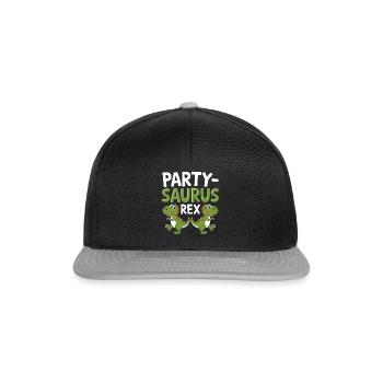 Dinosaur Party Decorations - Snapback Cap - black/grey - Front