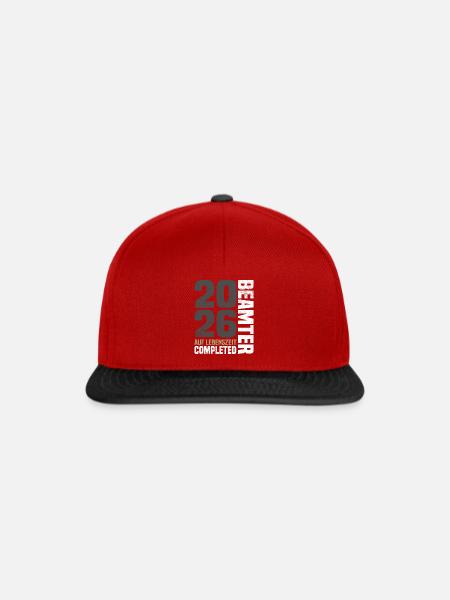 Beamter Auf Lebenszeit 2026 - Snapback Cap - Rot/Schwarz