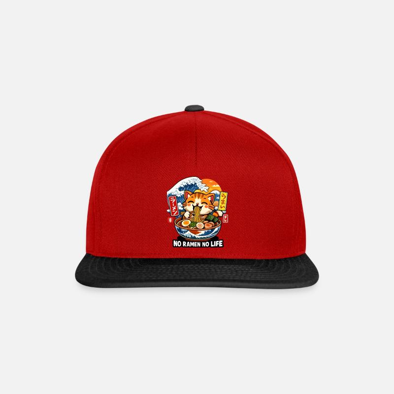 Ramen is Life - Snapback Cap - Rot/Schwarz