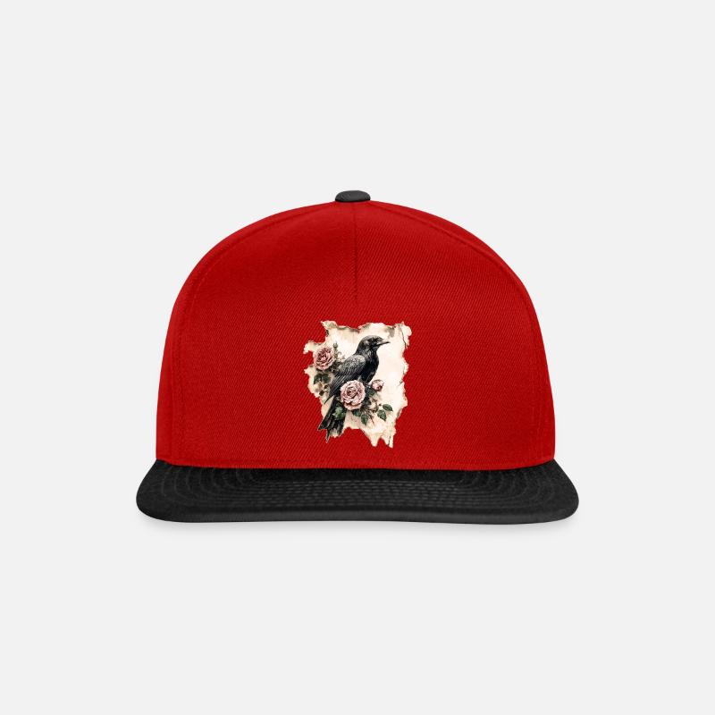 Corbeau - Casquette snapback - rouge/noir