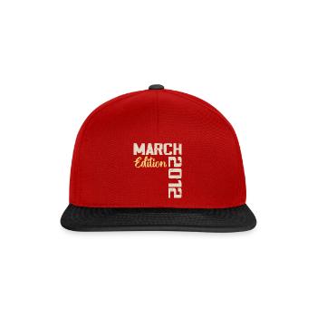 March 2012 Birthday Gift March 2012 - Snapback Cap - red/black - Front