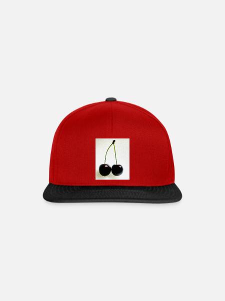 Kirsche - Snapback Cap - Rot/Schwarz