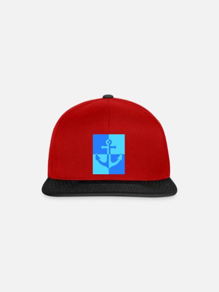 Anker - Snapback Cap - Rot/Schwarz