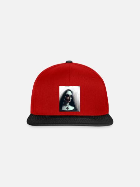 Dämonische Nonne im Nebel - Snapback Cap - Rot/Schwarz