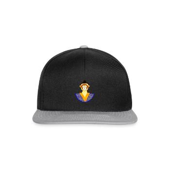 A man behind the monkey mask - Snapback Cap - black/grey - Front