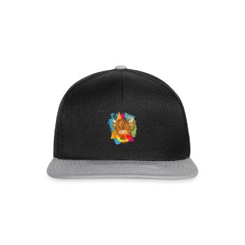 La vache des Highlands - Casquette snapback - noir/gris - Devant