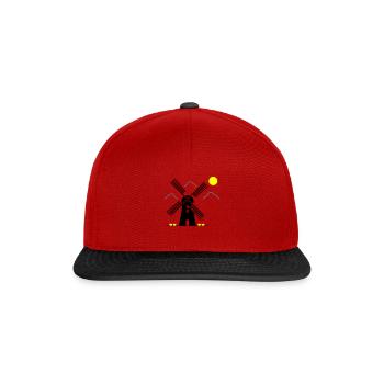 moulin à vent paysage - Casquette snapback - rouge/noir - Devant