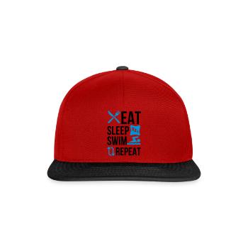 Mangez sommeil nager nouveau - Casquette snapback - rouge/noir - Devant