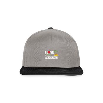 Palma - I love Palma de Mallorca - - Snapback Cap - Graphit/Schwarz - Vorne