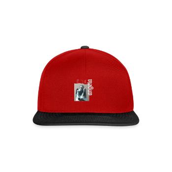 Engel Blau Gedanken Teufel Geschenkidee - Snapback Cap - Rot/Schwarz - Vorne