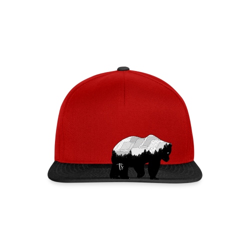 Geometric Mountain Bear - Snapback Cap