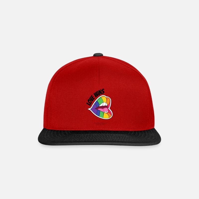 Walter & Wallis - Pop Art 4 - Casquette snapback - rouge/noir