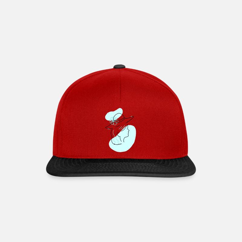 fille plage coloré - Casquette snapback - rouge/noir
