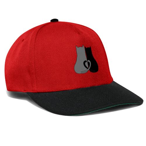 2 chat coeur - Casquette snapback