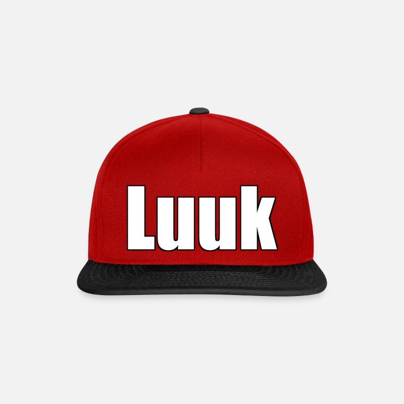 Luuk - Casquette snapback - rouge/noir