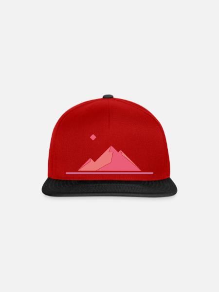Rote Berge - Snapback Cap - Rot/Schwarz