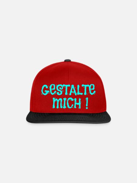 Gestalte Mich - Snapback Cap - Rot/Schwarz