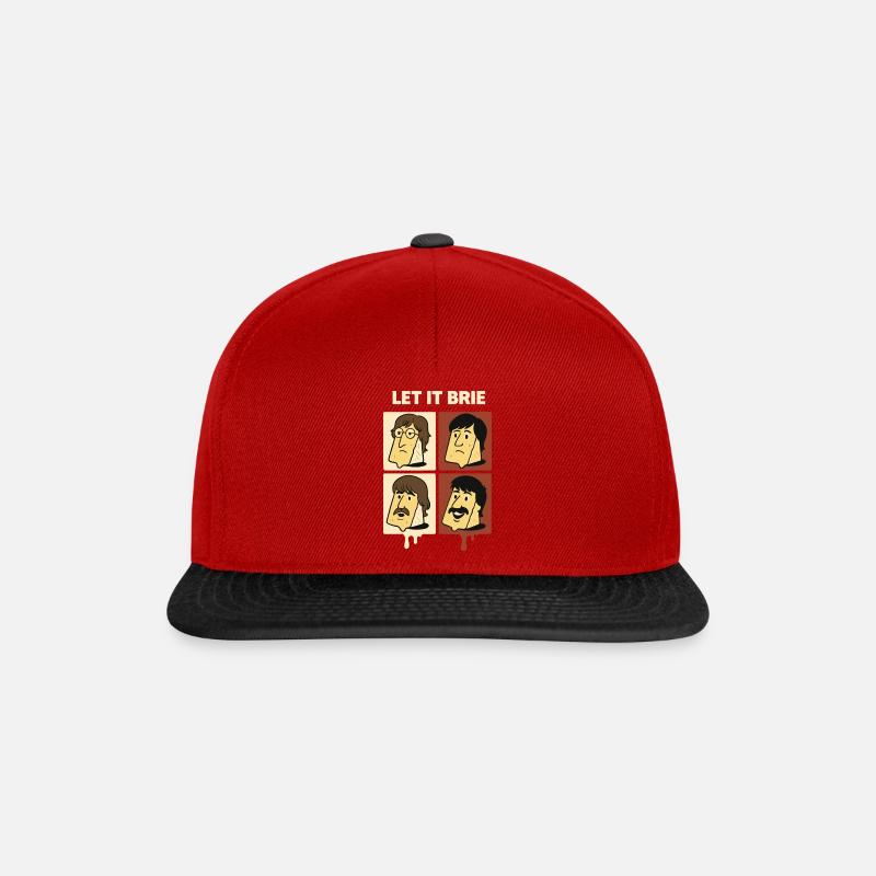 Let It Brie Cheese Quartet - Snapback Cap - red/black