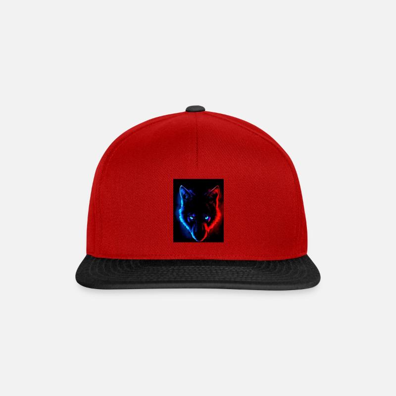 Wolf - Casquette snapback - rouge/noir
