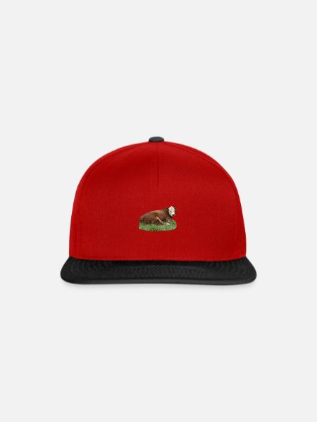 Kuh - Snapback Cap - Rot/Schwarz
