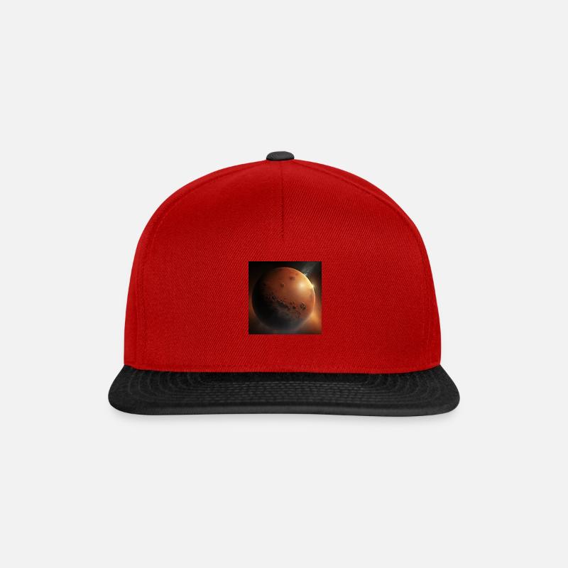 Planet Mars - Snapback Cap - Rot/Schwarz