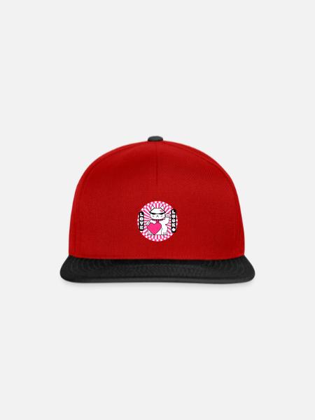 Cher chat chanceux - Casquette snapback - rouge/noir